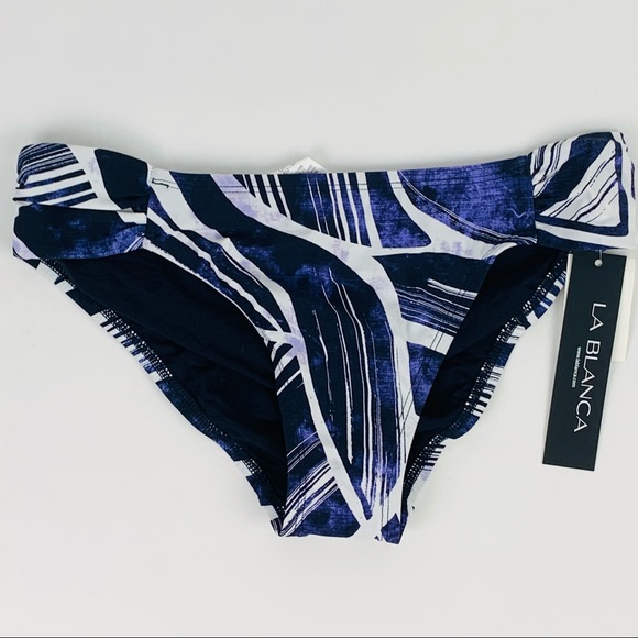 🔥LA BLANCA🔥Swimsuit Bali Hai Print Shirred Swim Bottoms Sizes 6/12/14/16 NWT - Picture 3 of 7